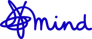 Mind squiggle wordmark blue rgb London