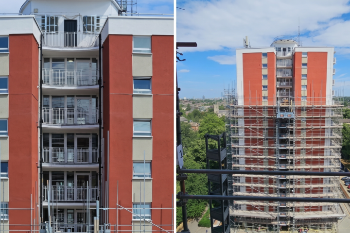New soil stack installation at Lewisham Park Towers residential regeneration project