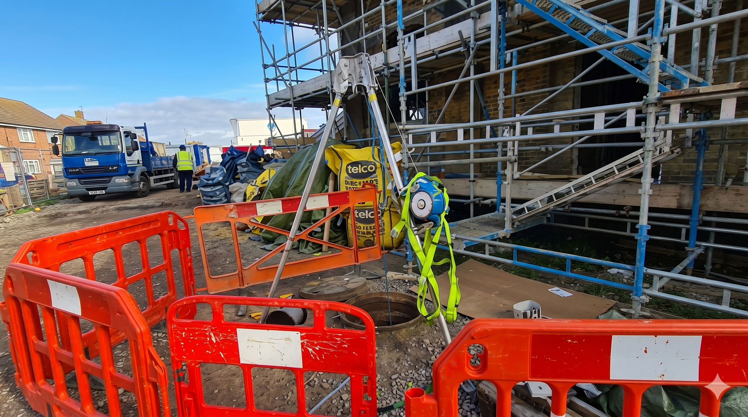 CCTV crawler unit surveying large-diameter drainage at Sheerness Dockyard Church heritage restoration
